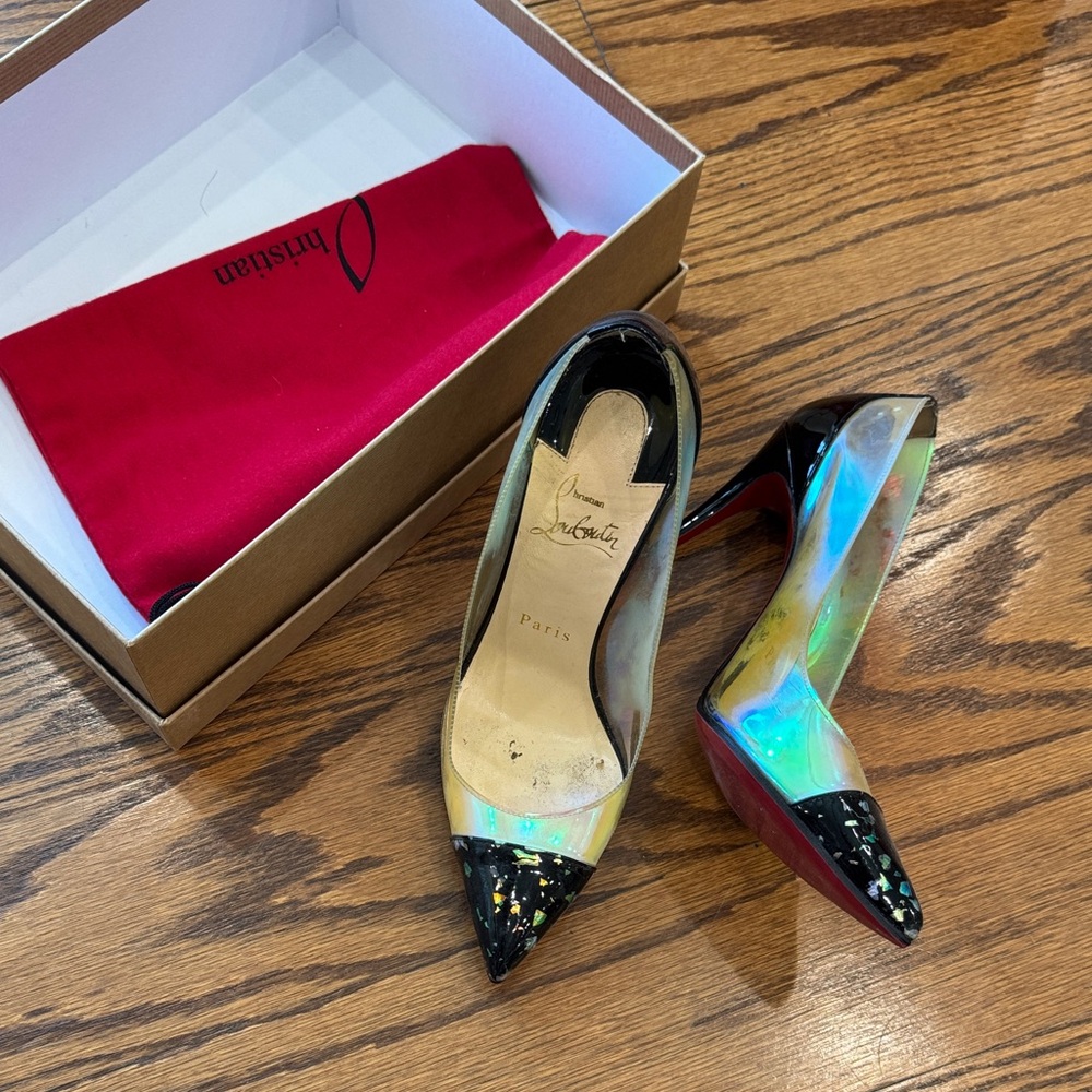 Christian Louboutin Iridescent Black Heels
